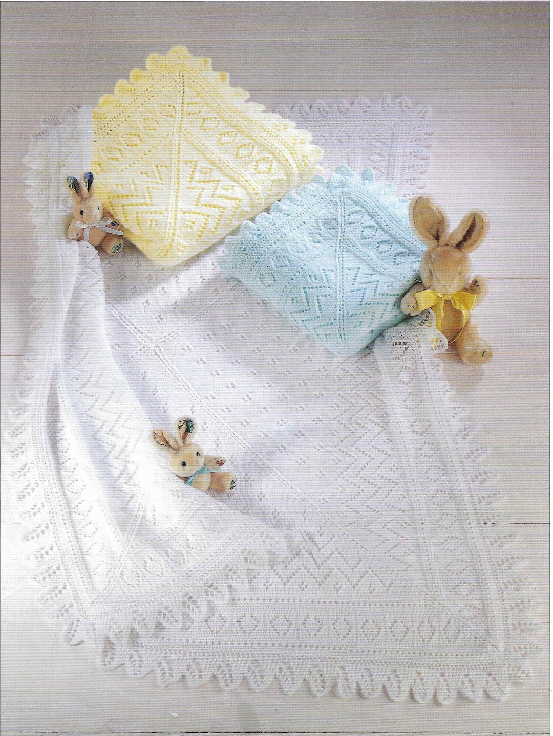 Baby Shawl Knitting Pattern 3 Ply 4 Ply DK Baby Square Blanket Knitting Pattern Square Shawl