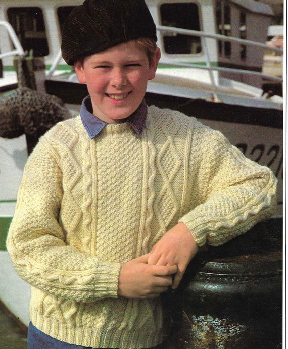 Boys top cable knit