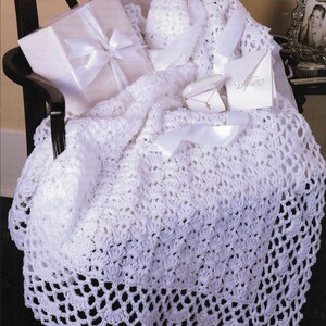 5 X Baby Blanket CROCHET Pattern Afghan Blanket Crochet Pattern Shawl Christening Shawl Baby Afghan Crochet Blanket pdf instant download image 2