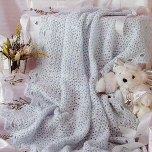 6 X Baby Blanket CROCHET Easy Pattern Afghan Blanket Crochet Pattern Shawl Christening Baby Afghan Crochet Blanket pdf instant download image 5