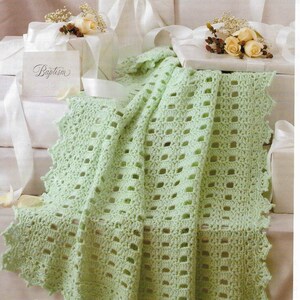 6 X Baby Blanket CROCHET Easy Pattern Afghan Blanket Crochet Pattern Shawl Christening Baby Afghan Crochet Blanket pdf instant download image 4