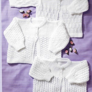 3 X Baby Cardigans Knitting Pattern PDF Newborn Lace Cardigan - Etsy UK