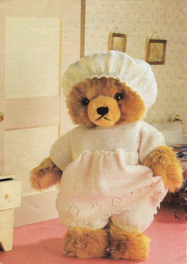 13 X Teddy Bear Clothes Knitting Patterns Outfits Coat Sweater Etsy UK