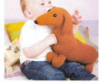 Sausage Puppy Dog Knitting Pattern 28 cm puppy Dog Dachshund Toy Knitting Pattern Instant Download Knitting Pattern Pdf