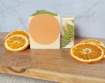 Juicy Orange | Goat Milk Soap | Goat Milk Bar | Sensitive Skin | Soap Top | Summer Soap | Artisan Soap | Satsuma Orange | Bath and Body Soap