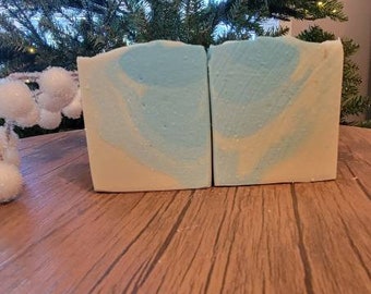 Fresh Snow | Christmas Soap | Gift | Natural Soap | Goat Milk Bar | Sensitive Skin | Soap Top | Artisan Soap | Handmade Soap |