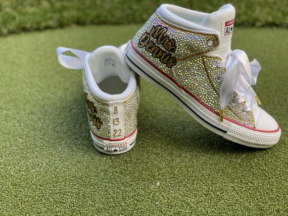 Custom Rhinestone Converse: Bridal High Top Sneakers - Etsy display picture 1