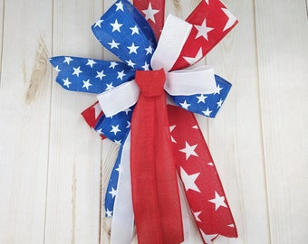 Patriotic bow, 4th of july bow, American flag bow, Stars and stripes bow, Wreath bows, Lantern bows, Patriotic wreath bows, Basket bow, Bows