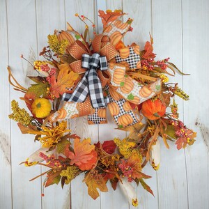 Fall grapevine twig wreath for front door, Country home wreath, Christmas gifts, Autumn branch fall wreath, Thanksgiving autumn fall pumpkin