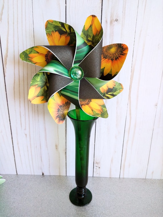 7 Papier Tournesol Noir Vert Moulin A Vent D Anniversaire