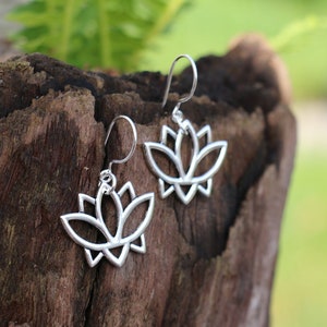 Lotus Silver Earrings