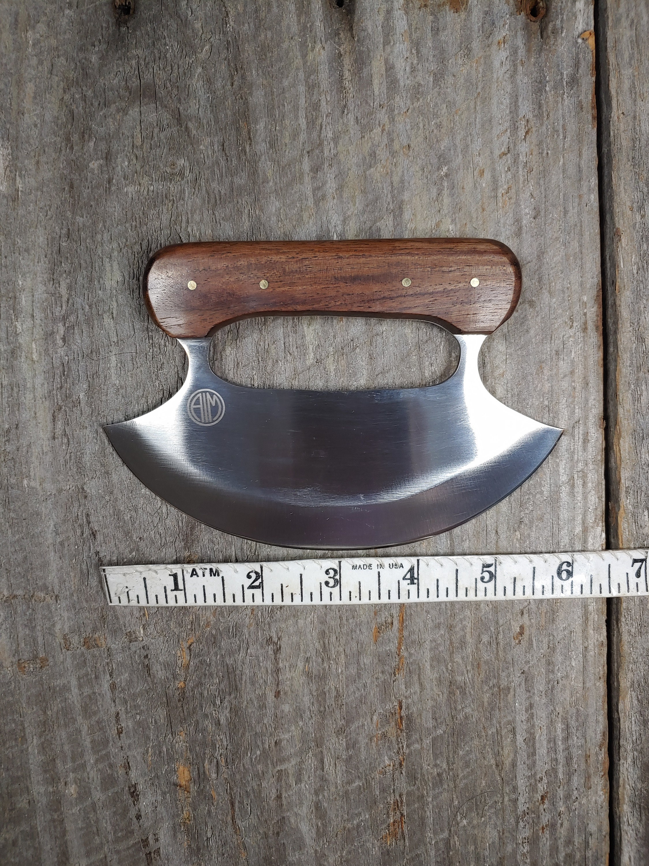 Ulu Knife; Rosewood Handle