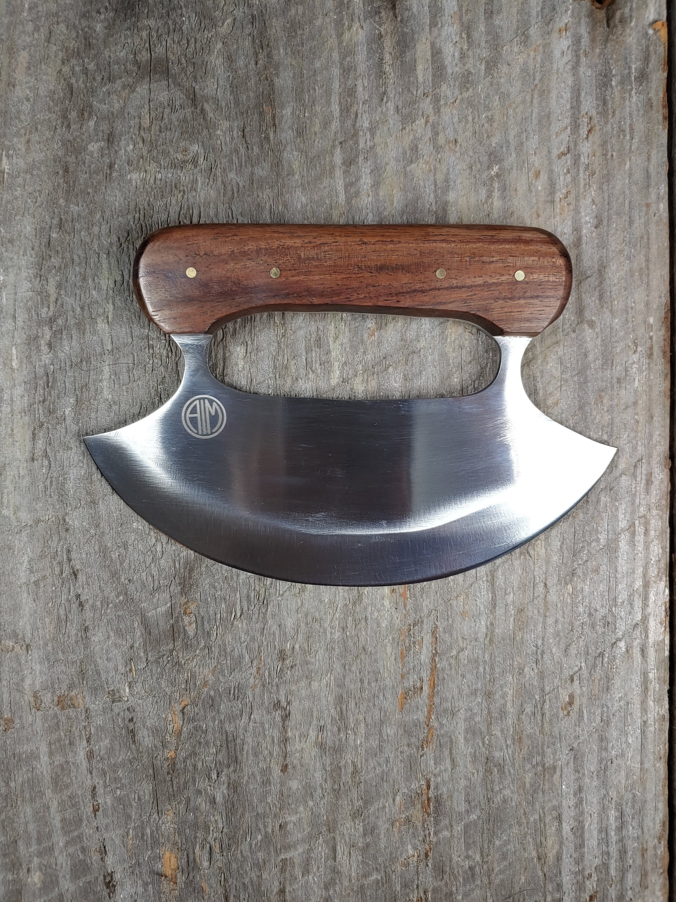 Ulu Knife; Rosewood Handle