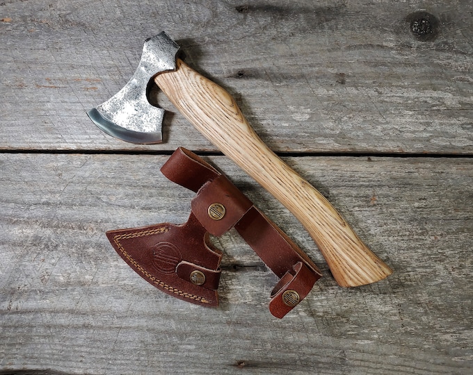 Rough Cast Viking Hatchet; Ash handle