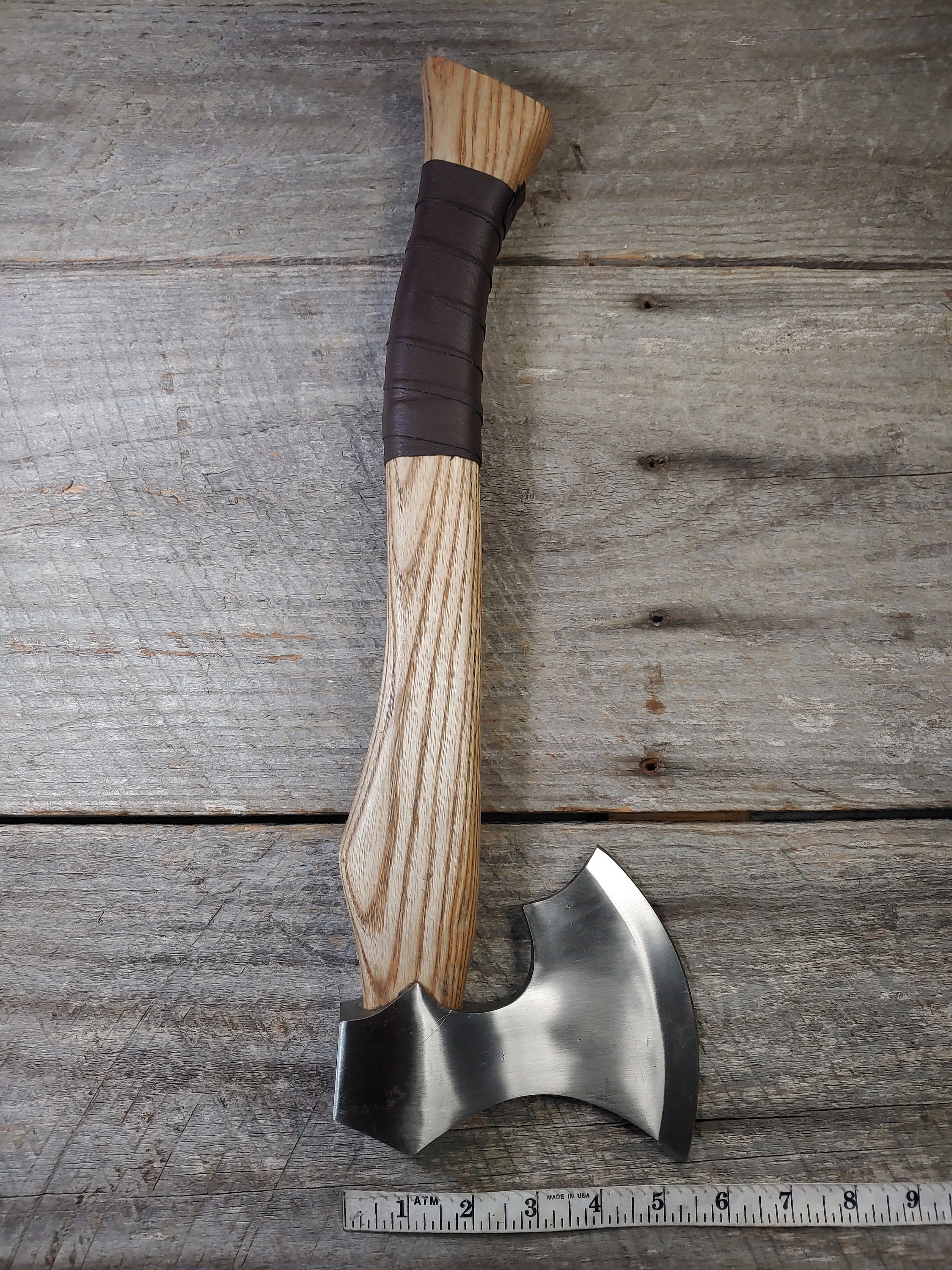 Berserker Ax; Ash Handle, Polished Steel Head
