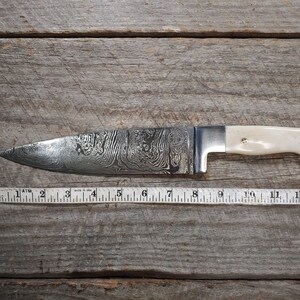 8 Bone Chef Knife Twist Pattern Damascus steel image 6