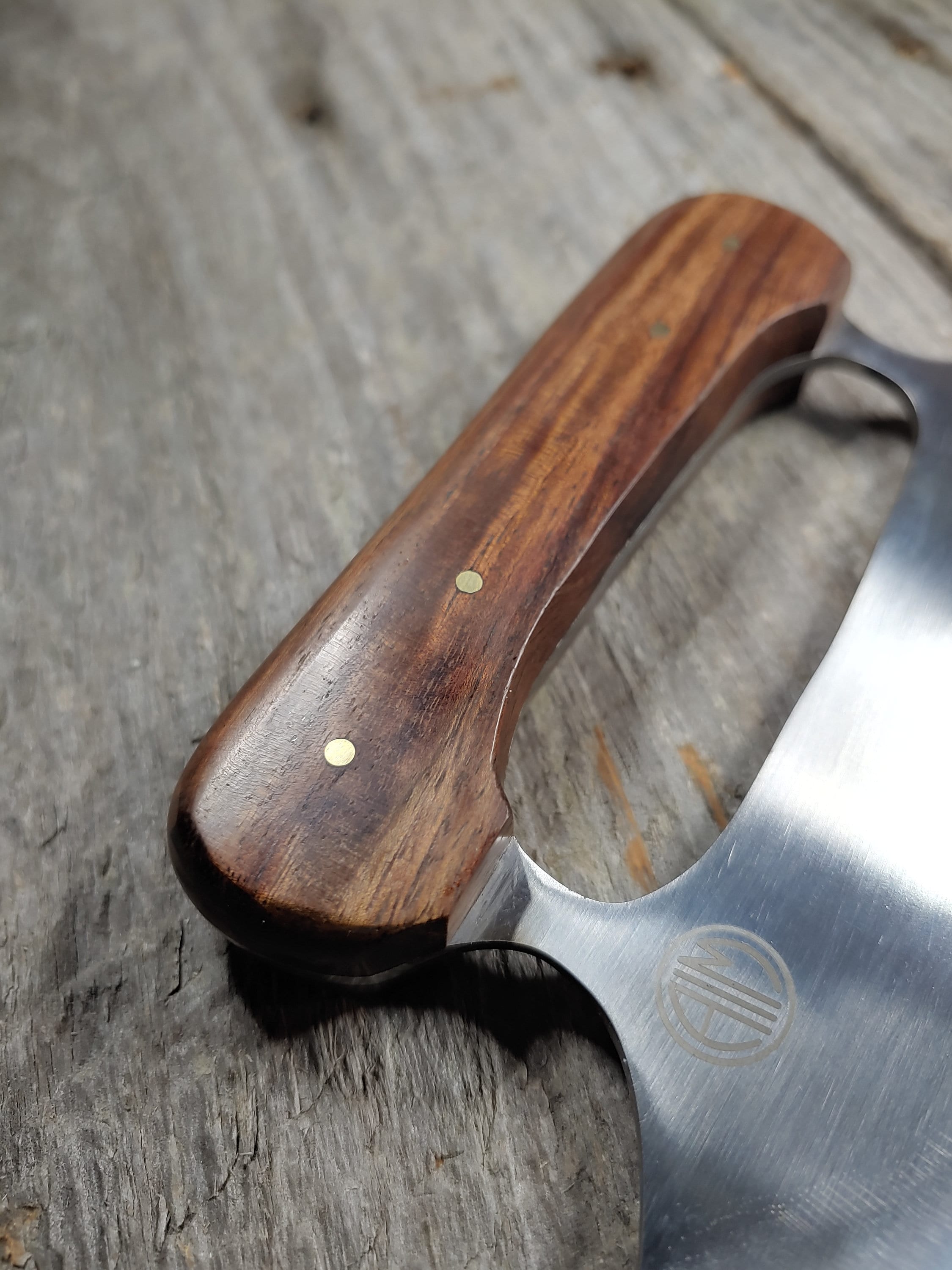 Ulu Knife; Rosewood Handle
