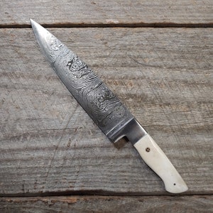 8 Bone Chef Knife Twist Pattern Damascus steel image 1