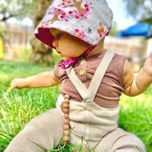 Woodland Animal Floral Bonnet