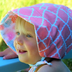 Pink Sunbonnet, Baby Reversible Sunbonnet