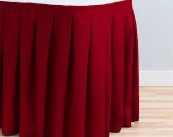 14 ft. Accordion Pleat Polyester Table Skirt for Wedding Party Event Tradeshow -7 Colors