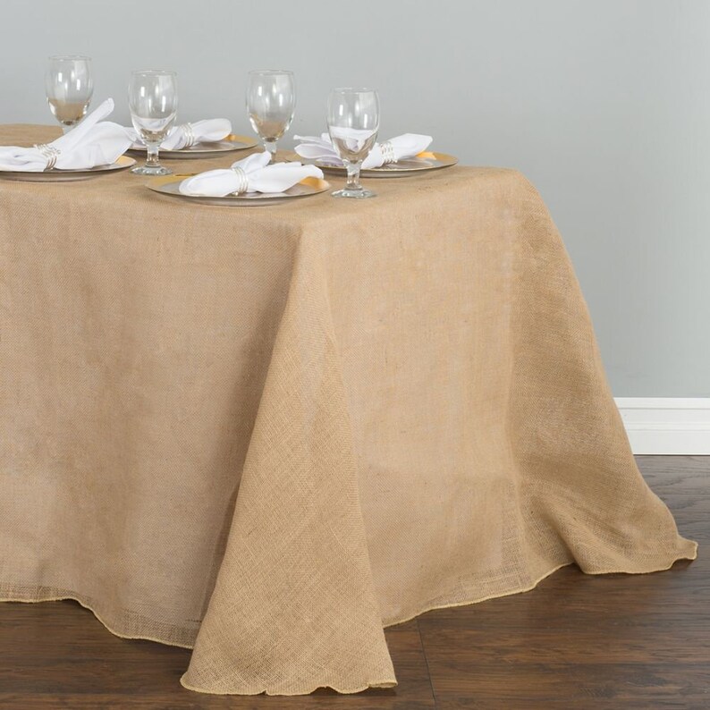 Rectangular Burlap Tablecloths Etsy