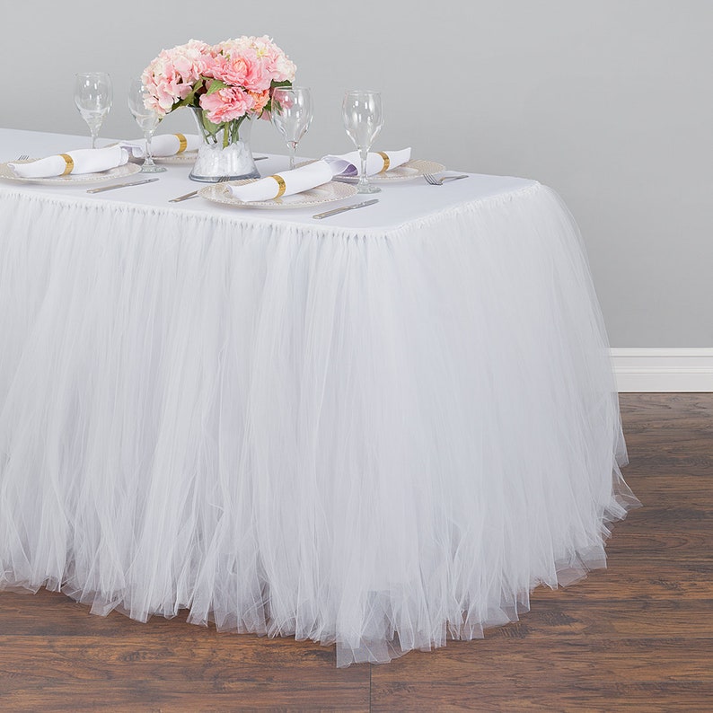 21 Ft. Tulle Tutu Table Skirt Etsy