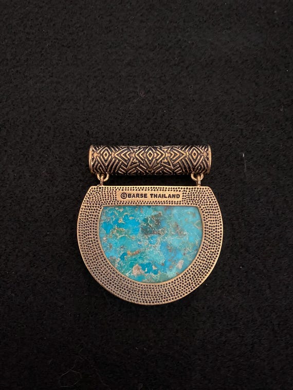 Statement Barse Turquoise Pendant - image 2