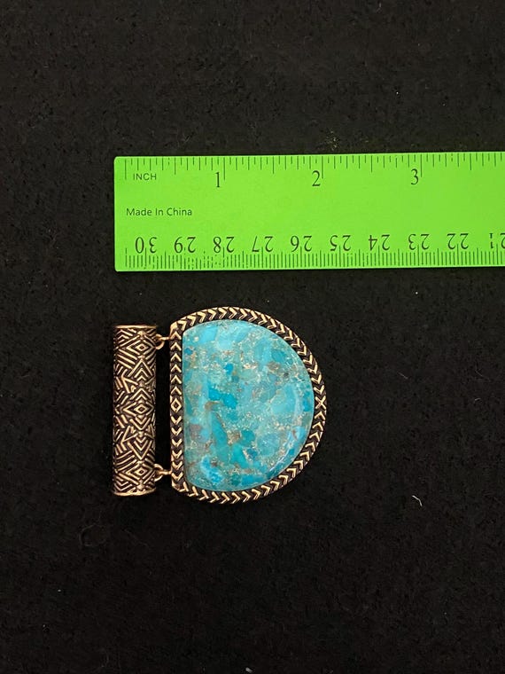 Statement Barse Turquoise Pendant - image 4