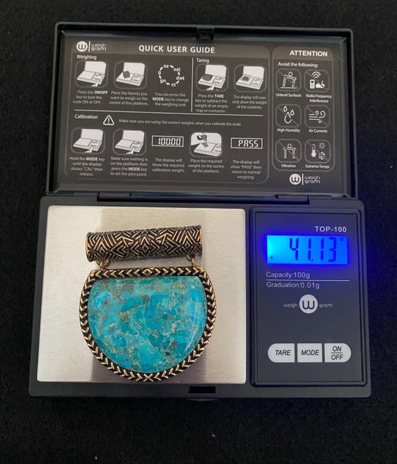 Statement Barse Turquoise Pendant - image 5