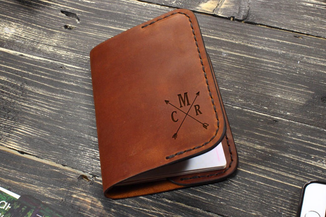 Personalized Leather Passport Cover Custom Gift for Men Etsy