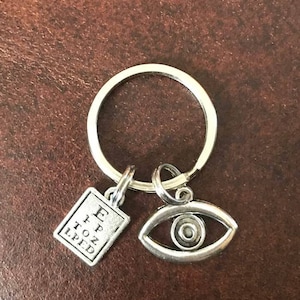 Eye chart key ring