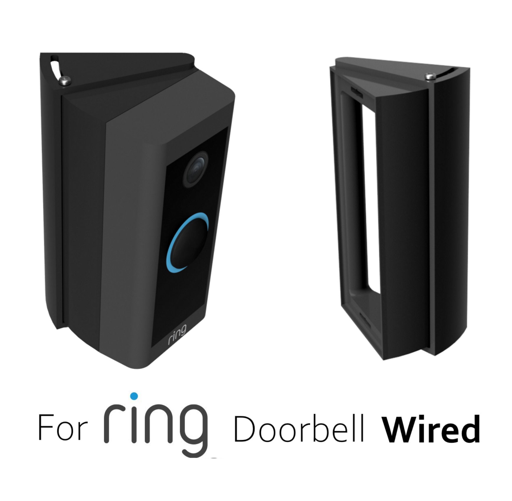 40 degree Adjustable Angle Mount Ring Video Adapter For Ring 2 Doorbell BLK 20 