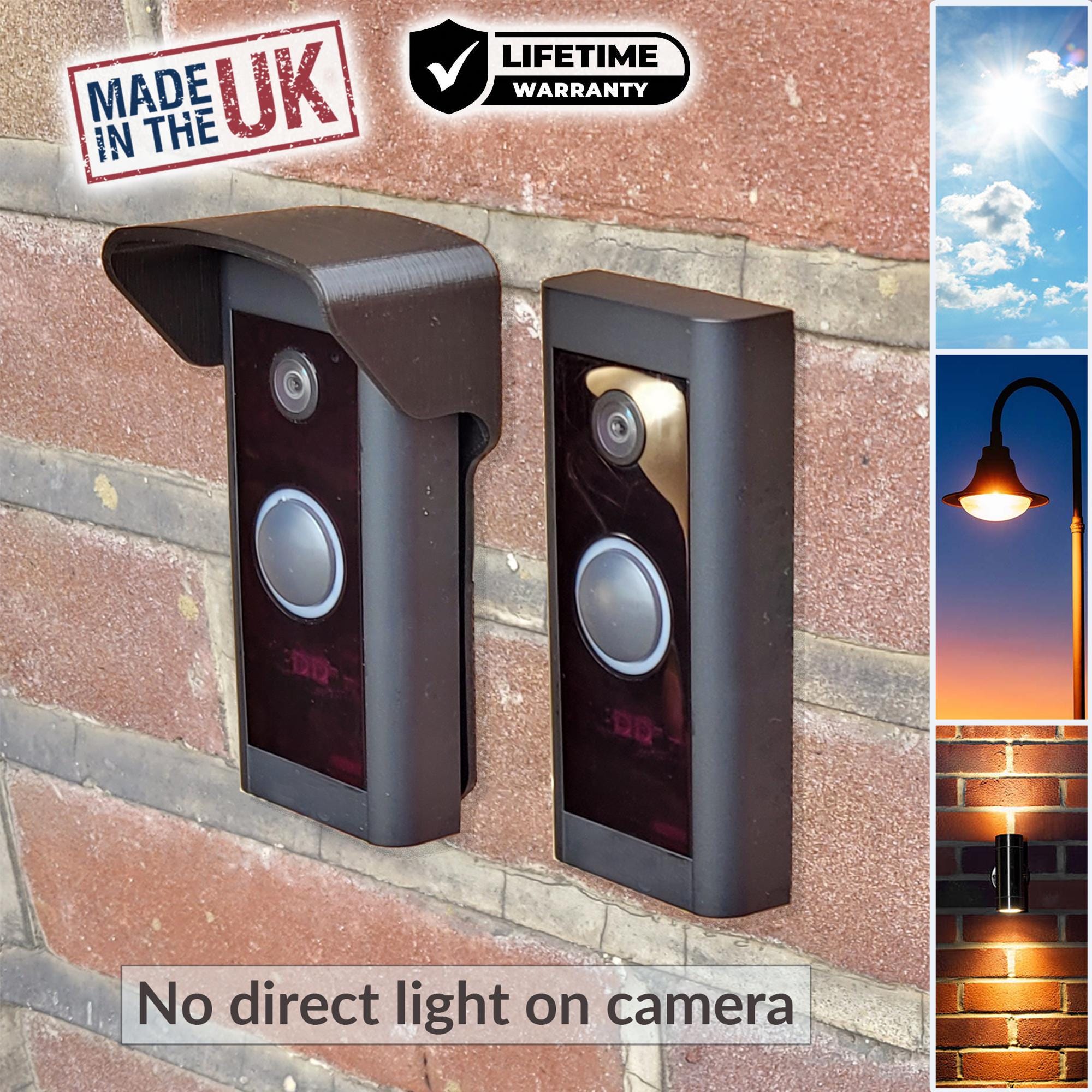 Protector De Lluvia V2 Para Timbre Ring (1, 2, 3, 3+, 4 Y 2nd Gen) - Antirreflejos, Altura Ajustable, Fácil Instalación