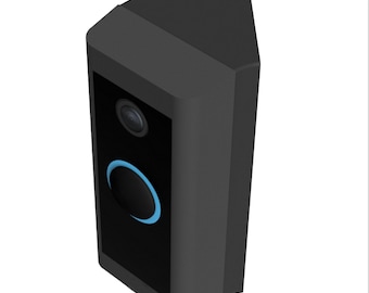 Mars Outpost Corner Mount for Ring Doorbell Wired Corner Mounting Bracket 45 Degree Wedge, Slim & Strong Mount Better View Less Night Glare
