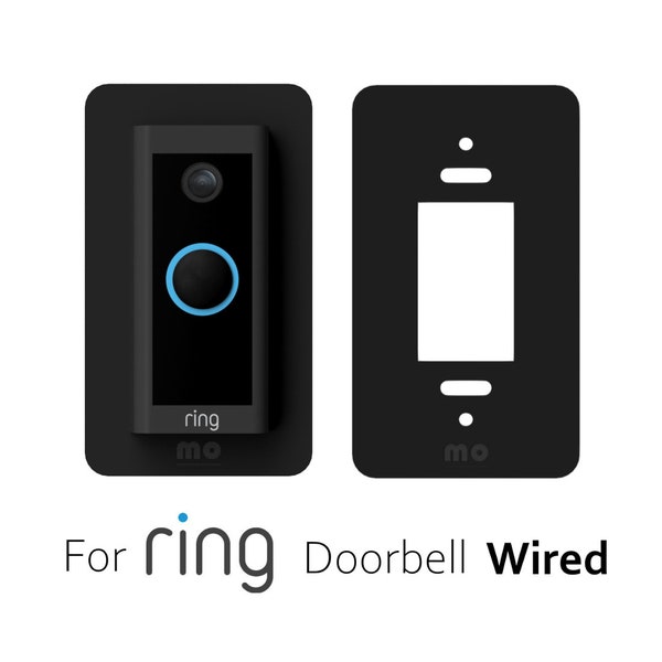 Ring doorbell Wired Wall Plate Matt Finish Heavy Duty Perspex Plastic