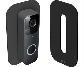 Non-Adhesive Wall Plate For Blink Doorbell 1st Generation Matt Blank Plastic Plate Sits Between Doorbell & Wall, Covers Holes, Made in UK