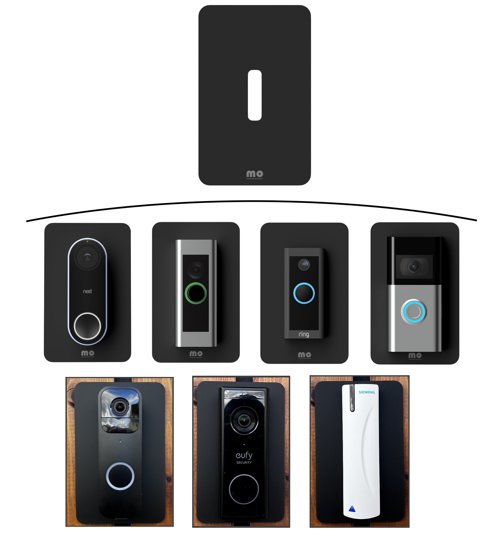 Mars Outpost Universal Wall Plate for Smart Doorbells Works With Ring