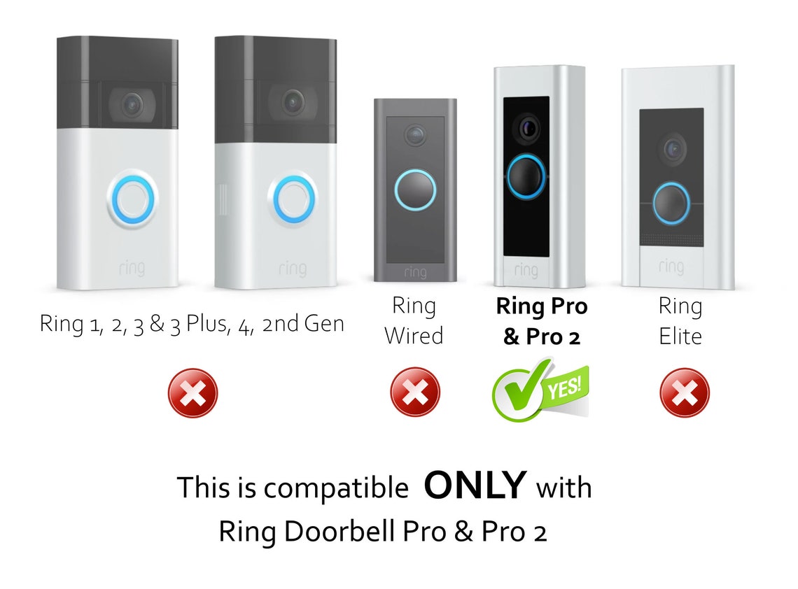 Corner Mount for Ring Doorbell Pro and Pro 2 Corner Mounting Bracket 45