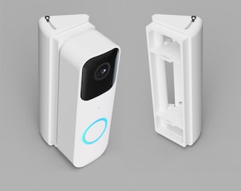Mars Outpost Adjustable Wedge For Blink Doorbell Corner Mount Bracket 25-57 Degree Strong - WHITE