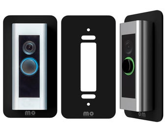 Mars Outpost Non-Adhesive Wall Plate For Ring Doorbell Pro Pro2 Matt Finish Blank Plastic Plate Sits Between Doorbell & Wall, Covers Holes