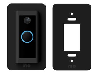 Mars Outpost Non-Adhesive Wall Plate For Ring Doorbell Wired Matt Finish Blank Plastic Plate Sits Between Doorbell & Wall, Covers Holes, UK