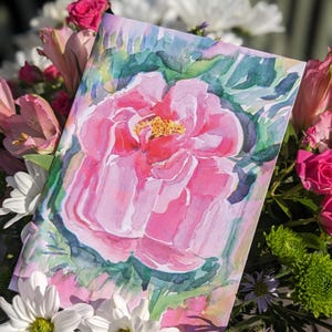 postale rose de pivoine | Impression