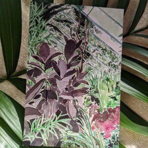 postale à effet de serre | amateur de plantes | illustration, impression
