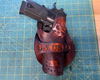 1911 Trumpster 45/47 RH Cross Draw Holster