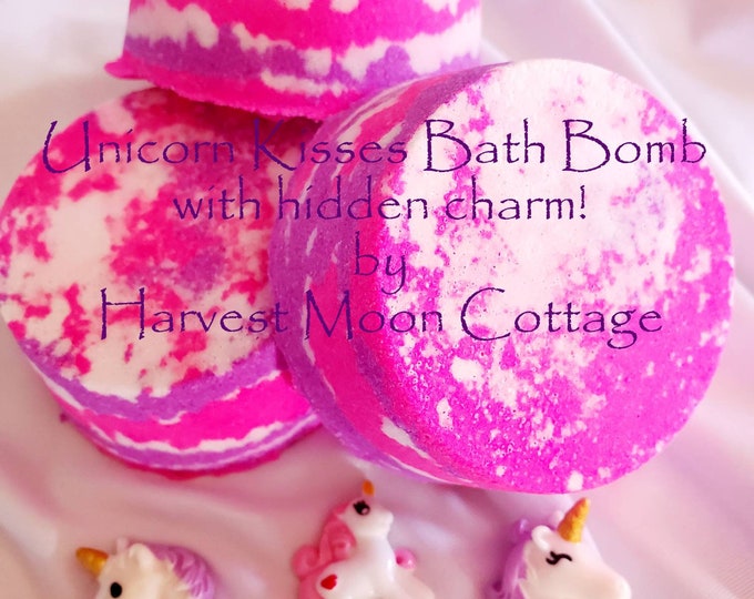 Unicorn Kisses Bath Bomb - includes a hidden charm!
