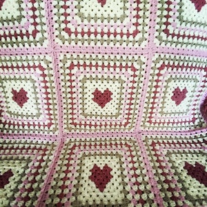 Handmade Crochet baby blanket/lap blanket/ granny square blanket/ pram blanket image 3