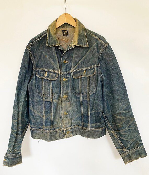 Vintage Lee 101-J Denim Jacket Union made, Size 4
