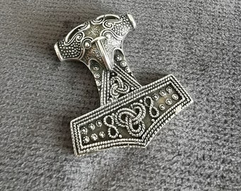 Thor's Hammer - 925 Silver Pendant - Vikings Warriors Symbol