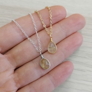 Customized Rutilated Quartz necklace / gemstone necklace / crystal necklace / rutile quartz pendant image 2